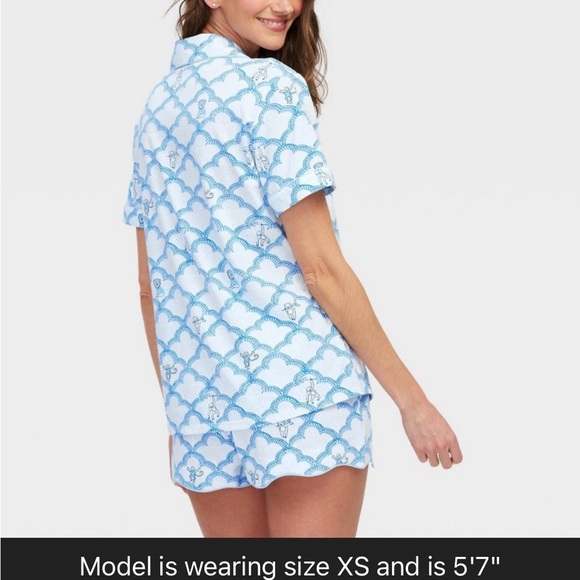 Roller rabbit x target Women's Geo Trellis Short Sleeve Pajama Set NWT XXS - Picture 2 of 4